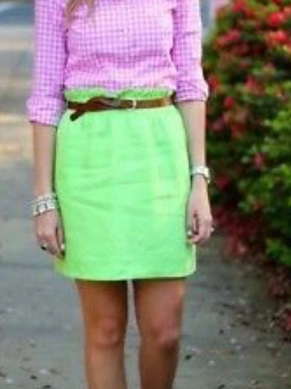 J. Crew Linen Pull-On City Skirt - Lime Green - Size 12